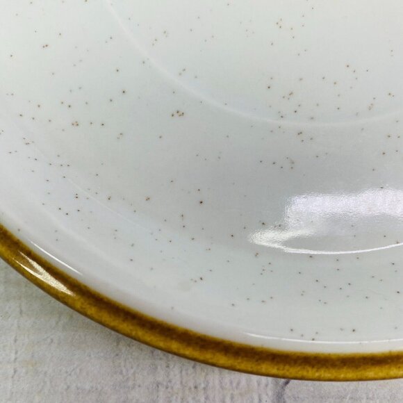 Mikasa NATURAL BEAUTY C9000 Cream Brown Trim Speckled Round 8" Gravy Under Plate - Picture 10 of 12